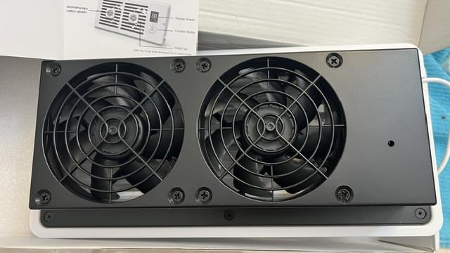 AGPTEK Register Booster Fan for 4 x 10 Register Holes, Quiet Air Vent Fans with 10-Speed, Intelligent Thermostat & Remote Control, Heating Cooling AC Vent Fan for Room Wall Floor Ceiling customer photo 2