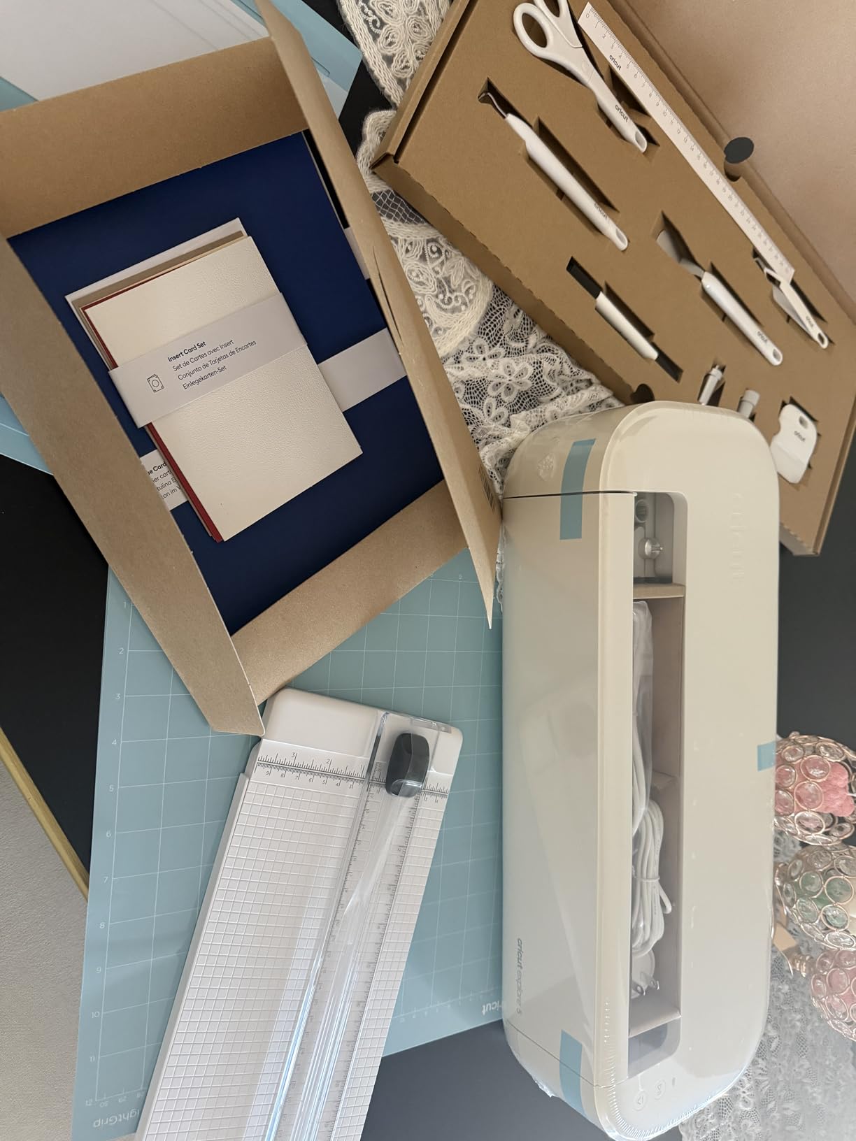 Cricut Explore 5 Deluxe Bundle + Digital Content, Taupe - Precise Cutting Machine - Works with 100+ Materials customer photo 1