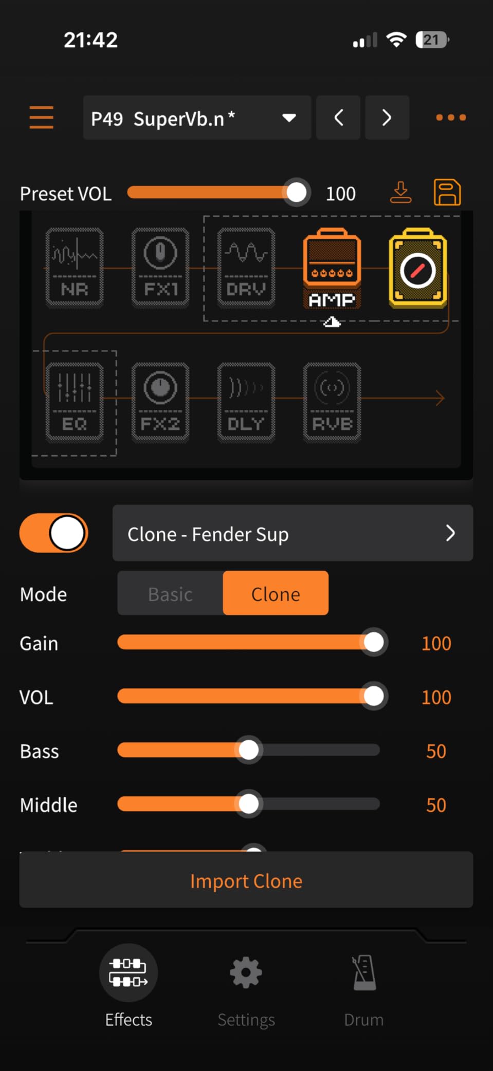 SONICAKE Guitar Headphone Amp - 50 Factory Presets, 9 Effect Modules, BT Connection, App Control, USB Audio Recording, Portable Guitar Amplifier for Home Practice & Performance, Amphonix 2 QAP-50 customer photo 1