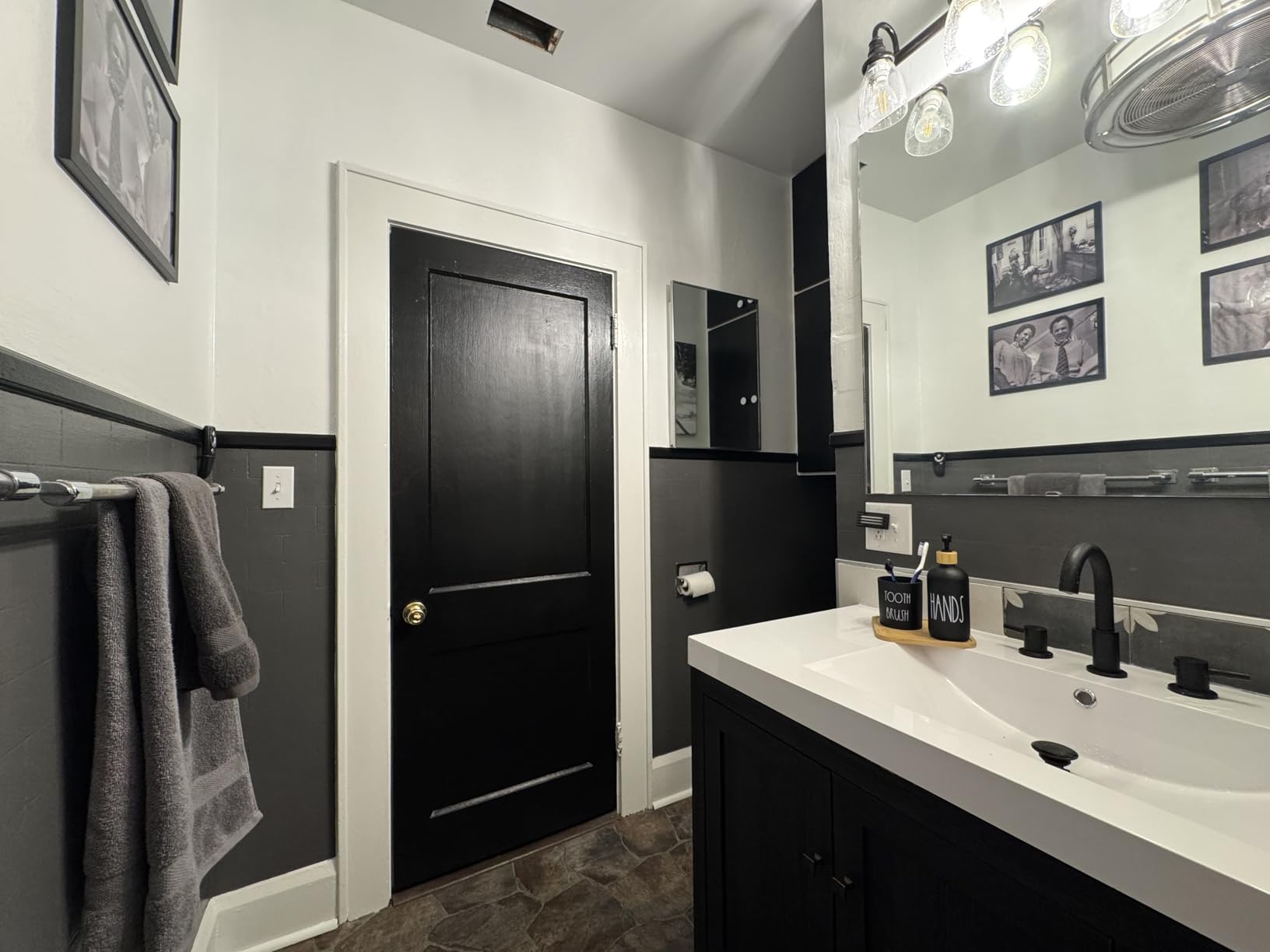 DWVO 36 Inch Bathroom Vanity with Sink | Modern Bathroom Storage Cabinet with Resin Basin, Three Holes, 2 Doors & 3 Drawers customer photo 4