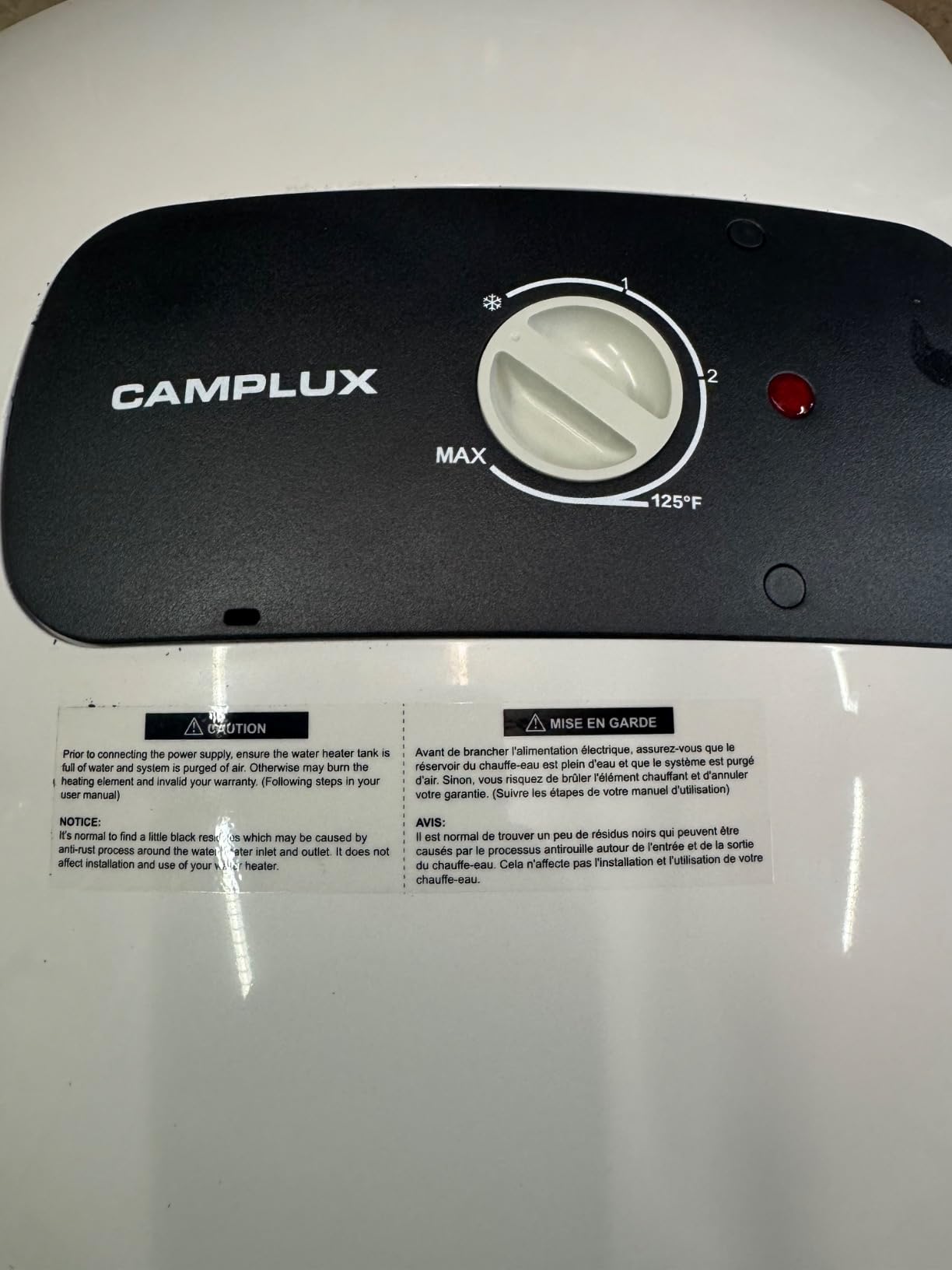 CAMPLUX Tankless Water Heater Electric 120V, 3500W Point of Use Instant Hot Water Heater, Save Space for Sink Wall Mounted LED Digital Display CSA Certified customer photo 1