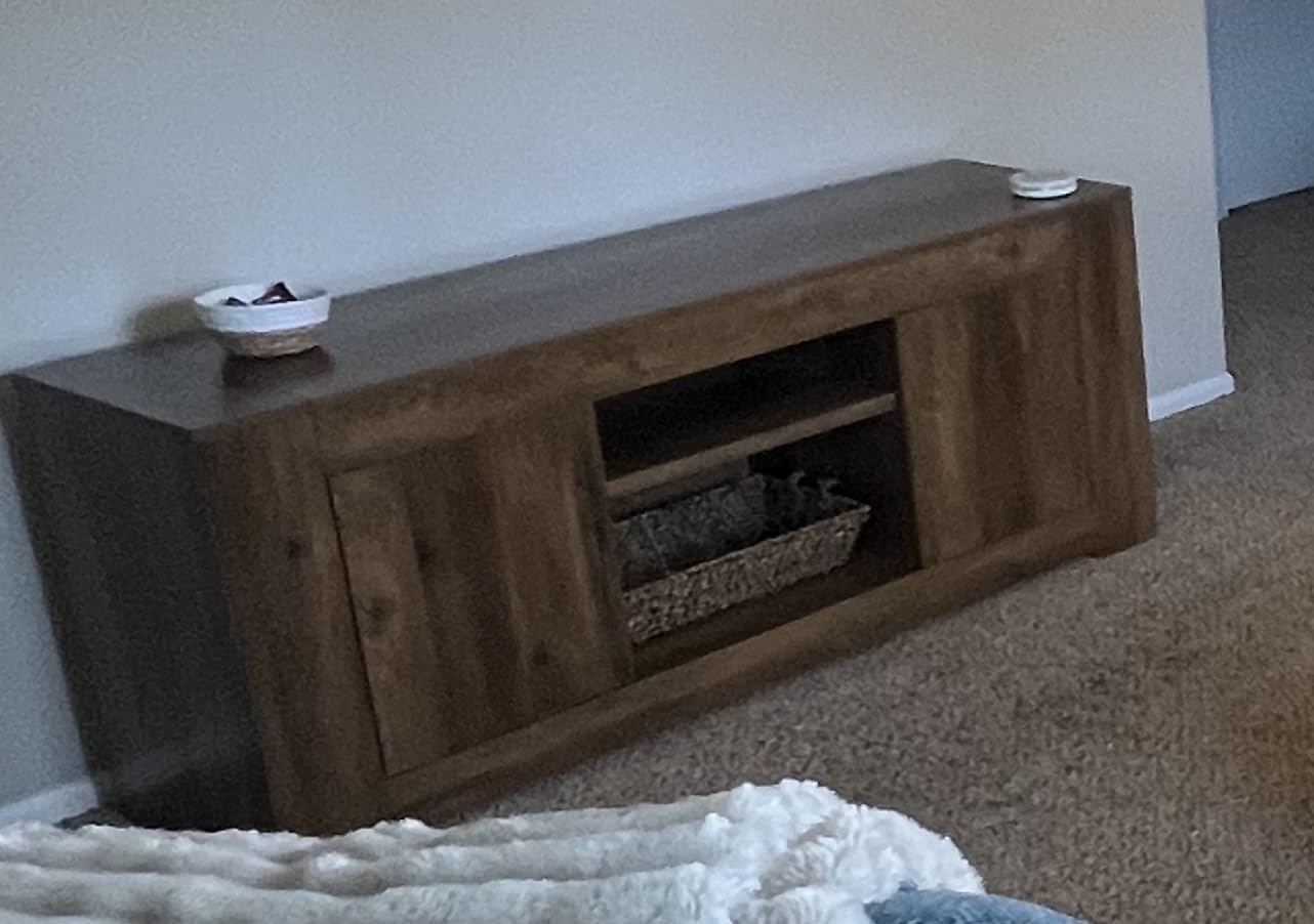 VASAGLE TV Stand, Farmhouse Entertainment Center with Storage Cabinets, Media Console Table for Living Room, Bedroom, for 65 Inch TV, 58 x 15.7 x 23.6 Inches, Honey Brown ULTV623K101S customer photo 2