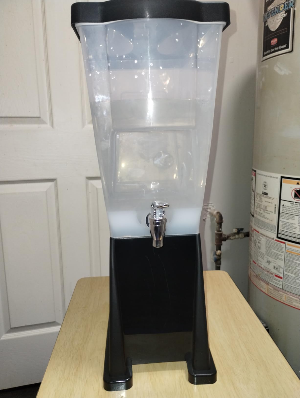 Large Drink Dispensers for Parties (3 Gallon) Slim Plastic Beverage Dispenser with Base for Counter Tops, No Mess, Easy to Assemble & Wash (2 Pack) customer photo 1