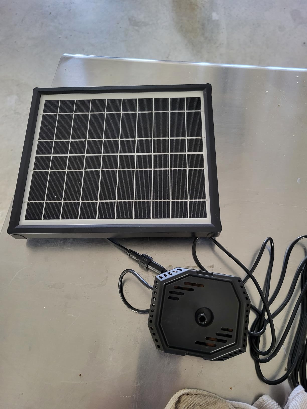 Antfraer 7W Solar Pond Filter with Battery Backup, Solar Pond Filter with Water Pump, Pond Pump with Shortage Protection For Small Pond Bird Bath Fish Ponds customer photo 2