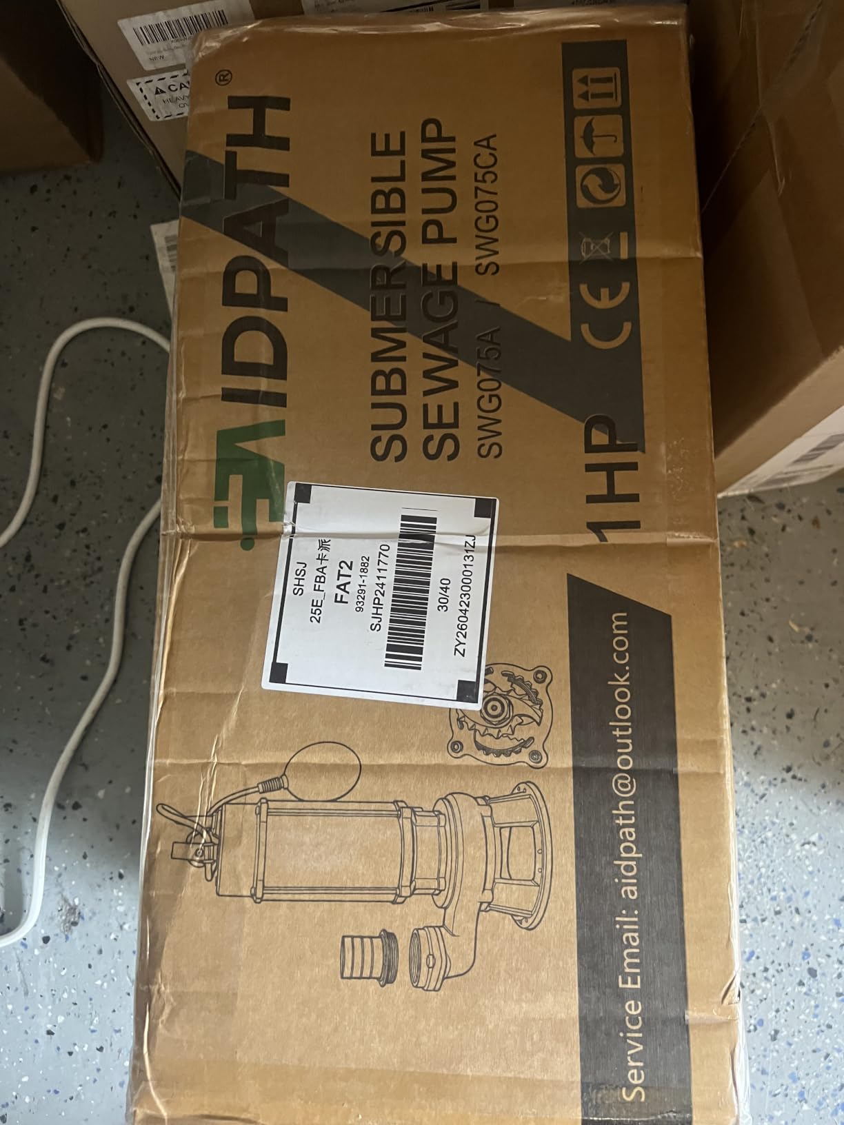 1HP, Max 6500 GPH Sewage Grinder Pump, 115V Trash Pump, 52.5ft Head | Alloy Steel Cutter, 100% Copper Motor, 2