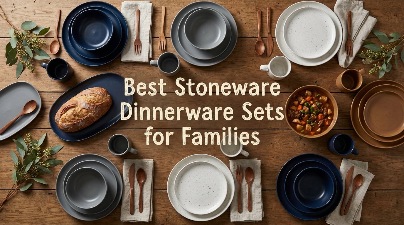best stoneware dinnerware sets for families