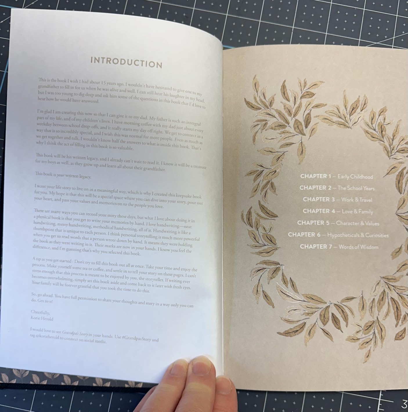Grandpa's Story: A Memory and Keepsake Journal for My Family (Heirloom Story Books and Guided Journals) customer photo 2