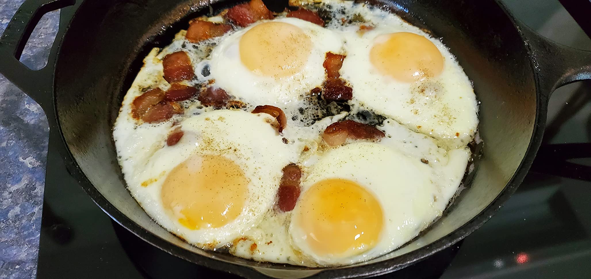 Lodge Cast Iron, 8-Inch | Non-Toxic & Naturally Non-Stick Cast Iron Pan, Compatible with Oven, Stove, Grill & Campfire, Made in USA customer photo 1