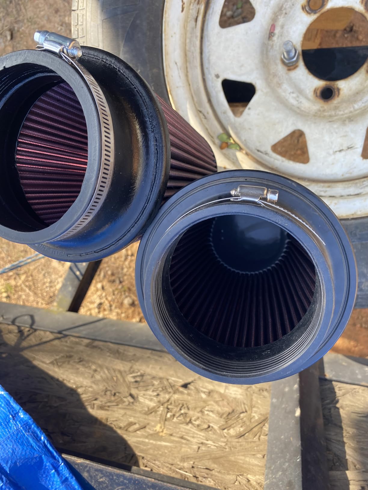 K&N High-Flow Original Lifetime Universal Clamp-On Air Filter: High Performance, Premium, Washable: Flange Diameter: 4 In, Filter Height: 9 In, Flange Length: 1.75 In, Shape: Round Tapered, RE-0870 customer photo 1