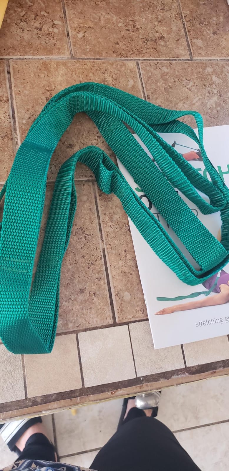 OPTP The Original Stretch Out Strap with Exercise Book, USA-Made Yoga Strap | USA-made Stretch Out Strap for flexibility & mobility, physical therapy, yoga stretching strap & knee therapy strap customer photo 1