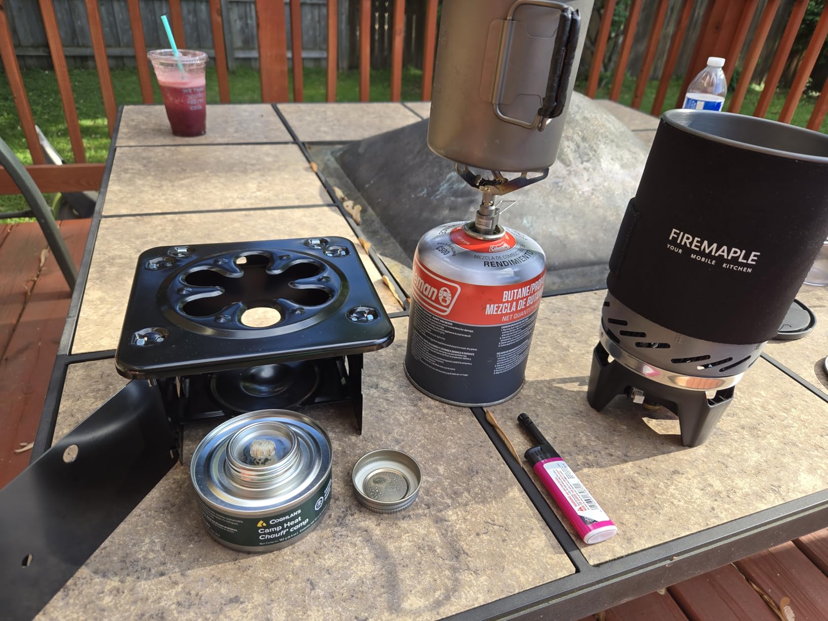 Coghlan's Portable Folding Camp Stove - Compact, Lightweight Steel Cooking Stove for Camping, Backpacking, Hiking, or Emergency Use - Uses Canned Heat or Fuel Tablets, Black customer photo 1