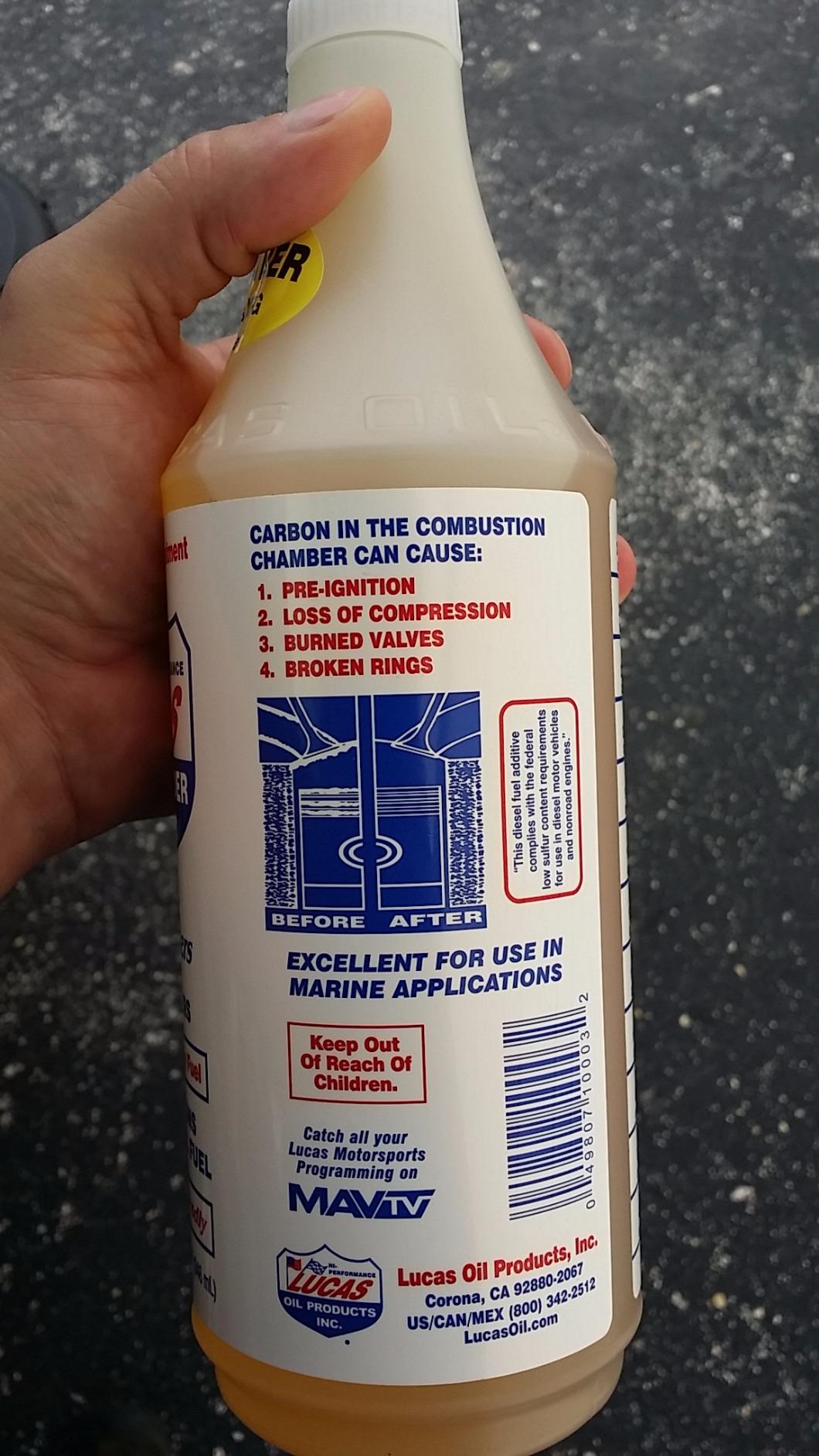 Lucas Oil 10003 Fuel Treatment - 1 Quart customer photo 2