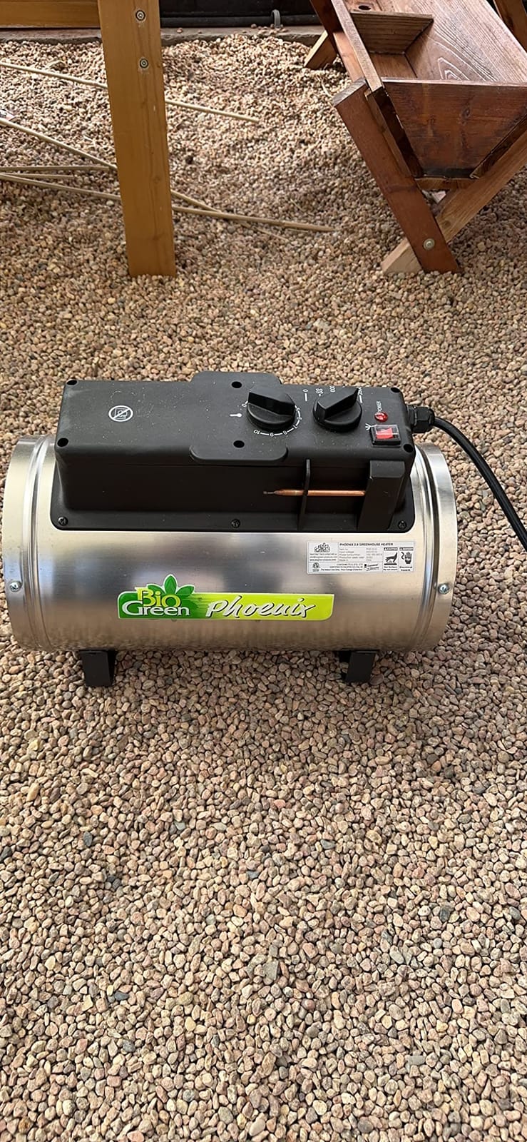 Bio Green PHX 2.8/US Phoenix Greenhouse Heater - 220-240V - 9553 BTU Stainless Steel - Electric Heating and Cooling System for Greenhouse, Shed, Garage - Corded Garage Heater with Frost Detection customer photo 2
