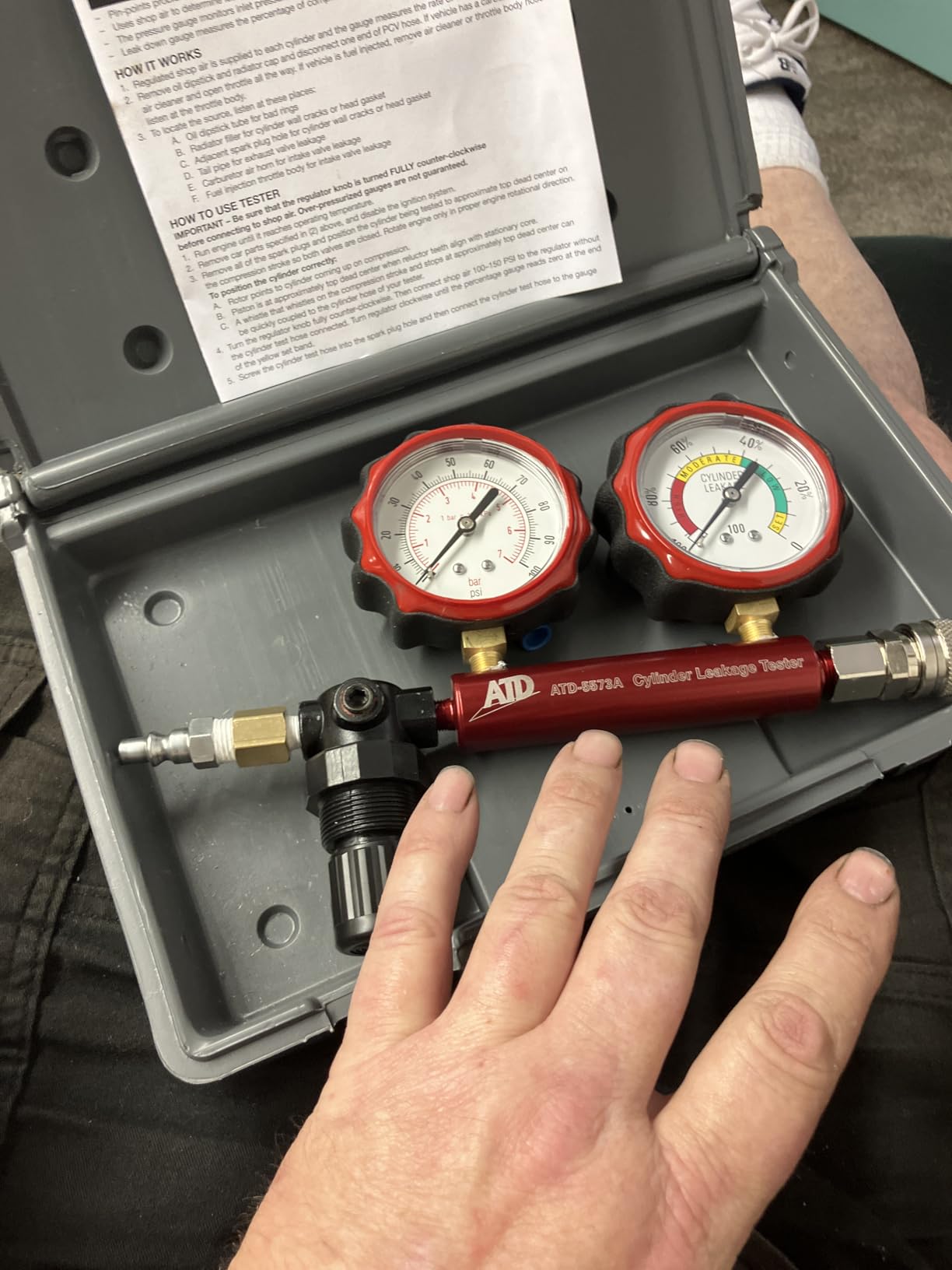 ATD Tools 5573A 2-Gauge Cylinder Leakage Tester customer photo 1