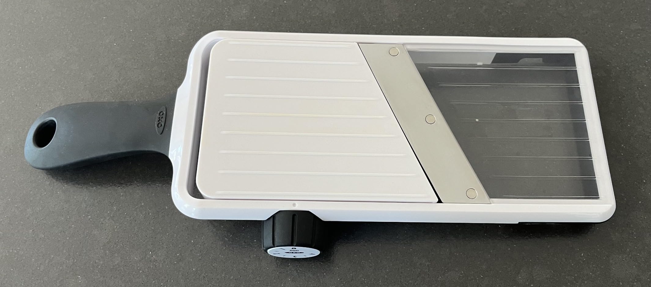 OXO Good Grips Handheld Mandoline Slicer for Kitchen, Adjustable Vegetable Slicer customer photo 1