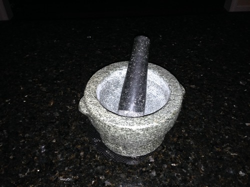 Cilio by Frieling Goliath Natural Granite Mortar and Pestle Set, Grinder for Spices and Seeds, 5 Inches Tall - Mortar Pestle Seed Grinder - Italian Mortar and Pestle customer photo 1