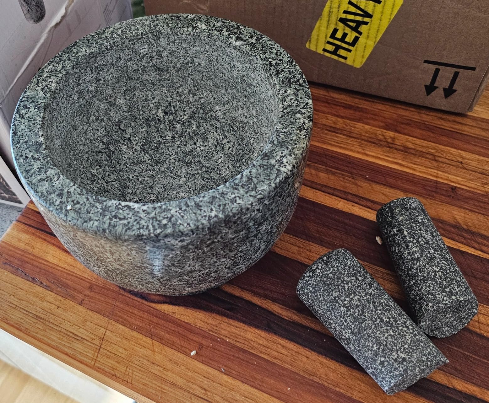 Cilio by Frieling Goliath Natural Granite Mortar and Pestle Set, Grinder for Spices and Seeds, 5 Inches Tall - Mortar Pestle Seed Grinder - Italian Mortar and Pestle customer photo 2