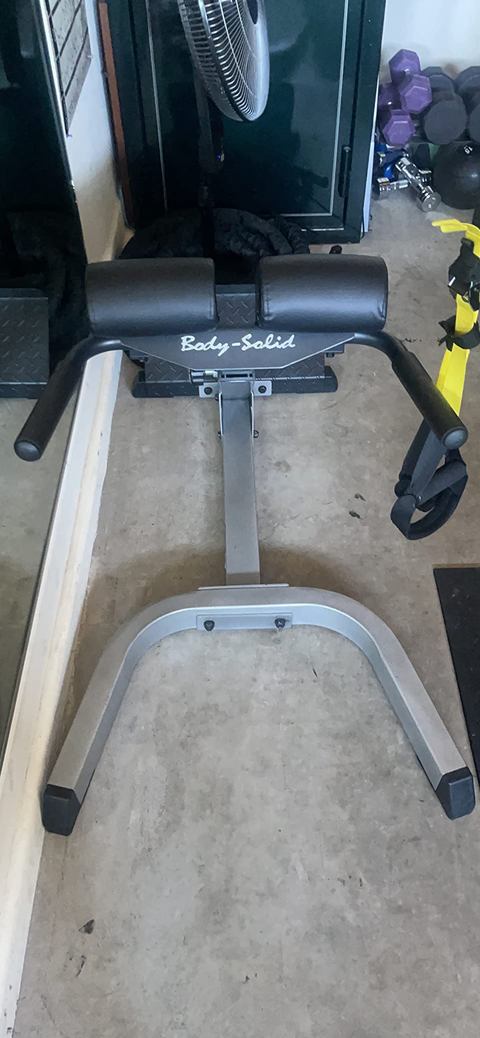 Body-Solid (GHYP345B) 45 Degree Hyperextension Bench - Adjustable Back & Abdominal Exercise Machine with Thick Support Pads for Home and Commercial Gym, Black customer photo 2