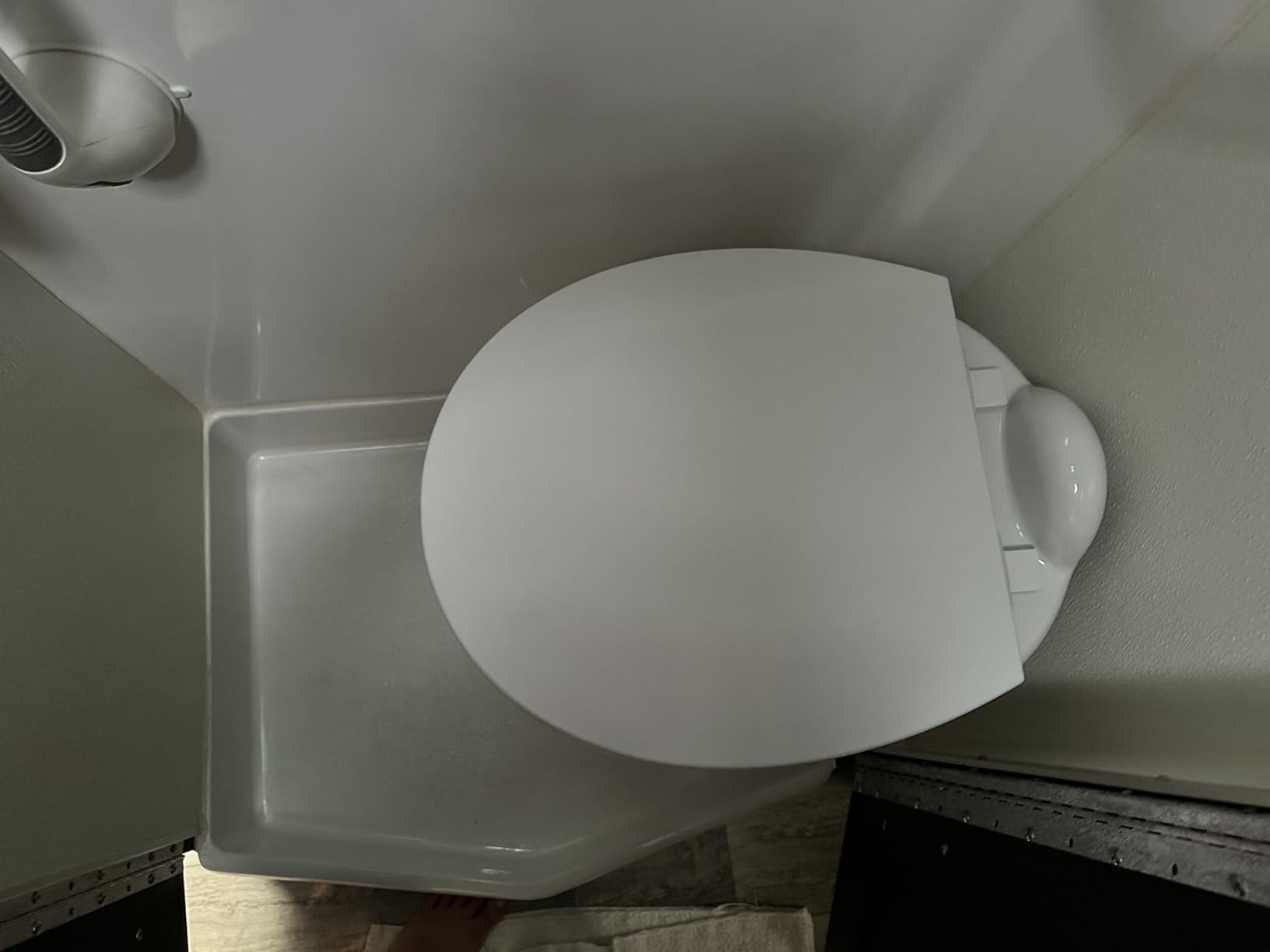 Thetford 42058 Aqua-Magic Style II RV Toilet, White, High Profile | Full china bowl with polymer body, dual action foot flush, full-size residential seat, floor mounted customer photo 1