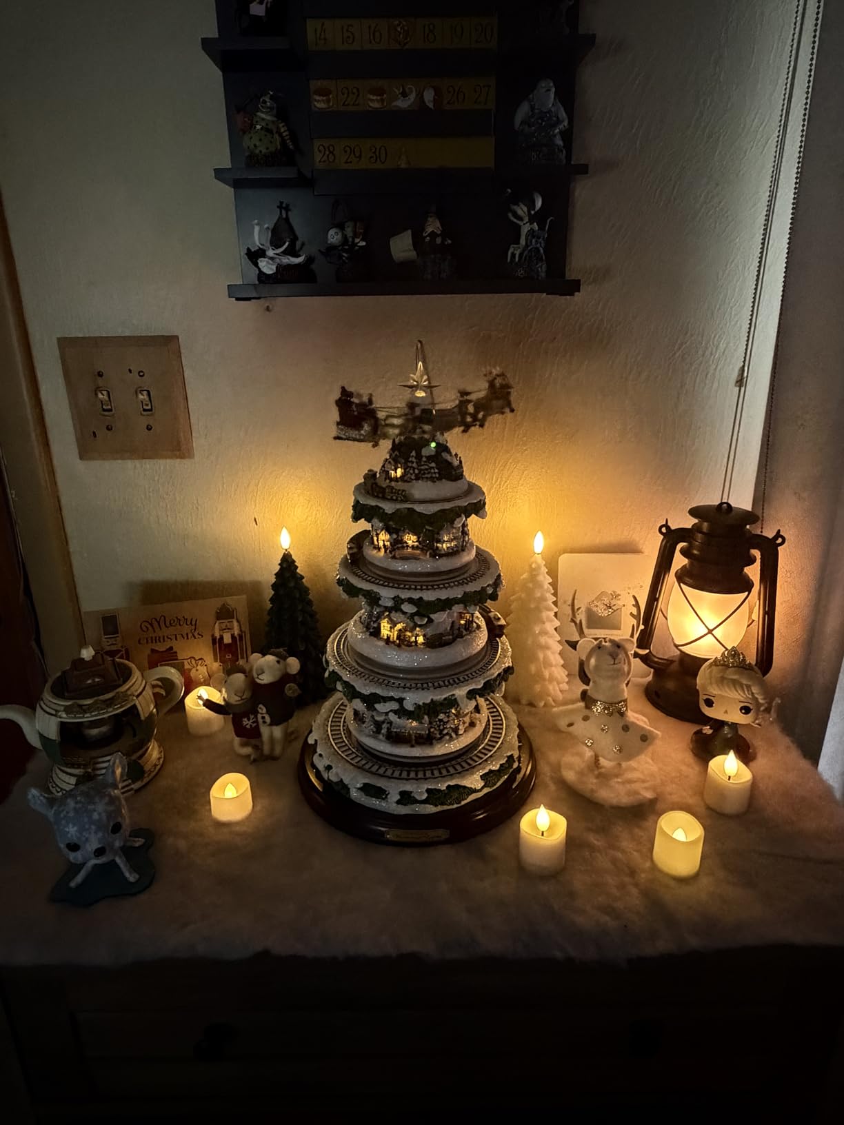 The Bradford Exchange Thomas Kinkade Animated Tabletop Christmas Tree with Train: Wonderland Express customer photo 1