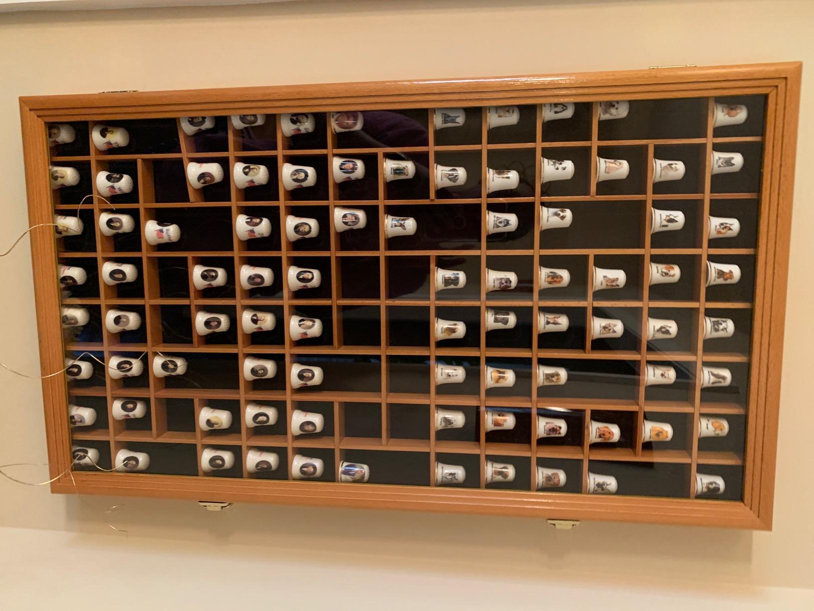 sfDisplay.com,LLC. 100 Opening Thimble/Small Miniature Display Case Cabinet Holder Wall Rack 98% UV Lockable customer photo 2