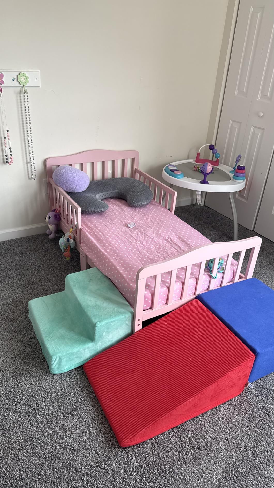 Dream On Me Classic Design Toddler Bed, GREENGUARD Gold, White | Slatterd Curved Design, Low to Floor Bed, 2 Safety Guard Rails, Sturdy Wooden Frame, 50 Lb Limit, BSA Verified customer photo 1