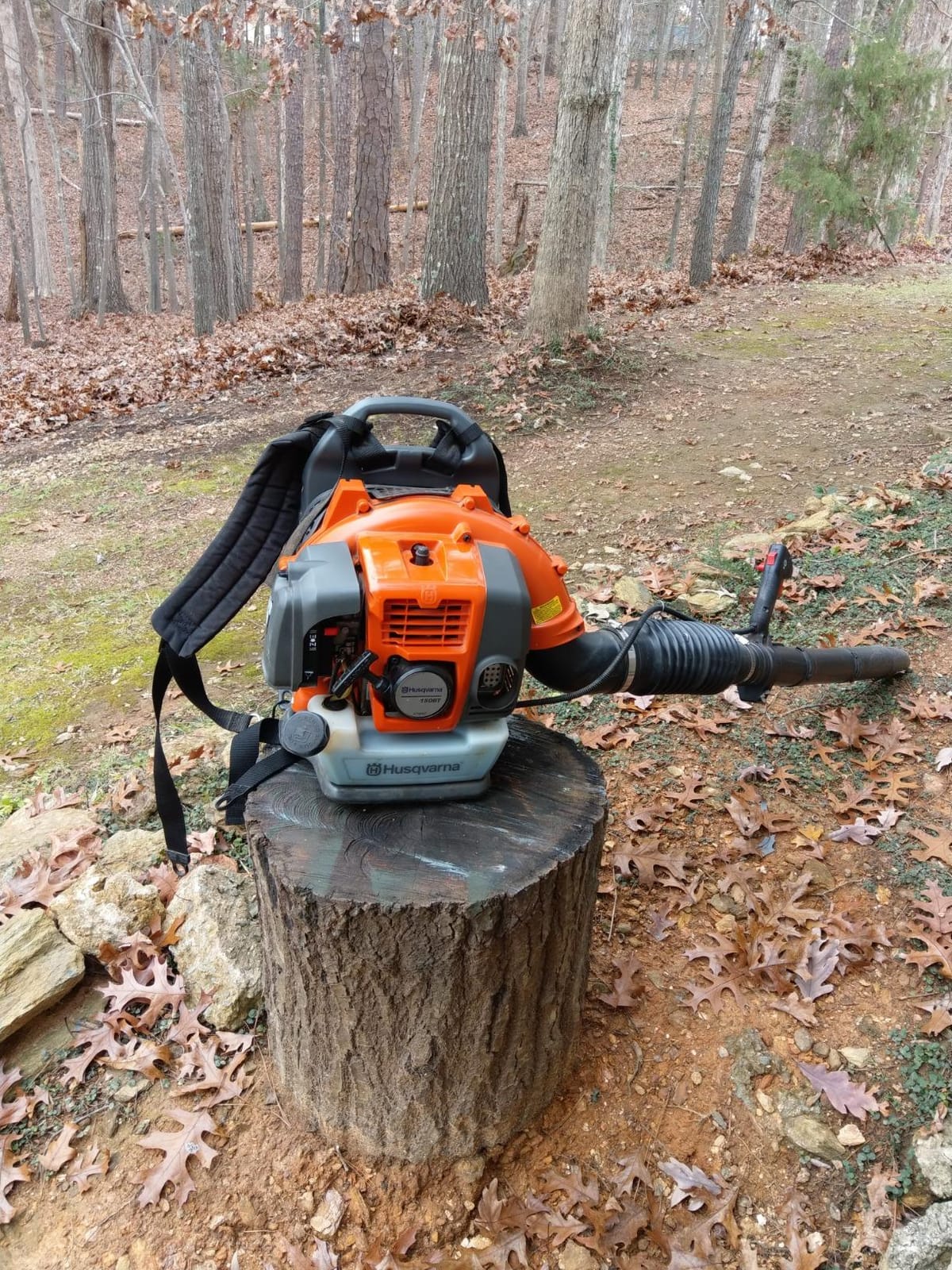 Husqvarna 350BT Gas Leaf Blower, 50.2-cc 2.1-HP 2-Cycle Backpack Leaf Blower with 692-CFM, 180-MPH, 21-N Powerful Clearing Performance and Ergonomic Harness System, Gifts for dad customer photo 2