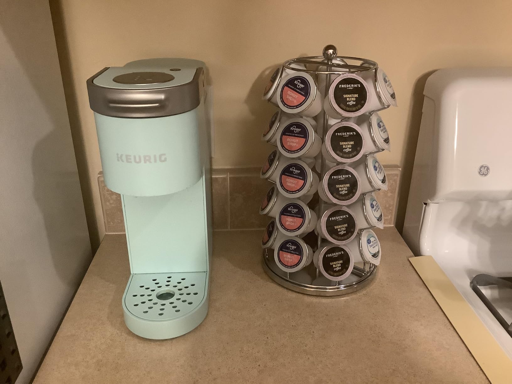 Nifty K Cup Holder - Compatible with K-Cups, Coffee Pod Carousel | 35 K Cup Holder, Spins 360-Degrees, Lazy Susan Platform, Modern Black Design, Home or Office Kitchen Counter Organizer customer photo 1
