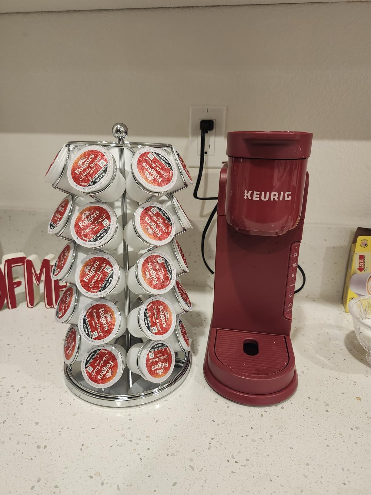 Nifty K Cup Holder - Compatible with K-Cups, Coffee Pod Carousel | 35 K Cup Holder, Spins 360-Degrees, Lazy Susan Platform, Modern Black Design, Home or Office Kitchen Counter Organizer customer photo 2