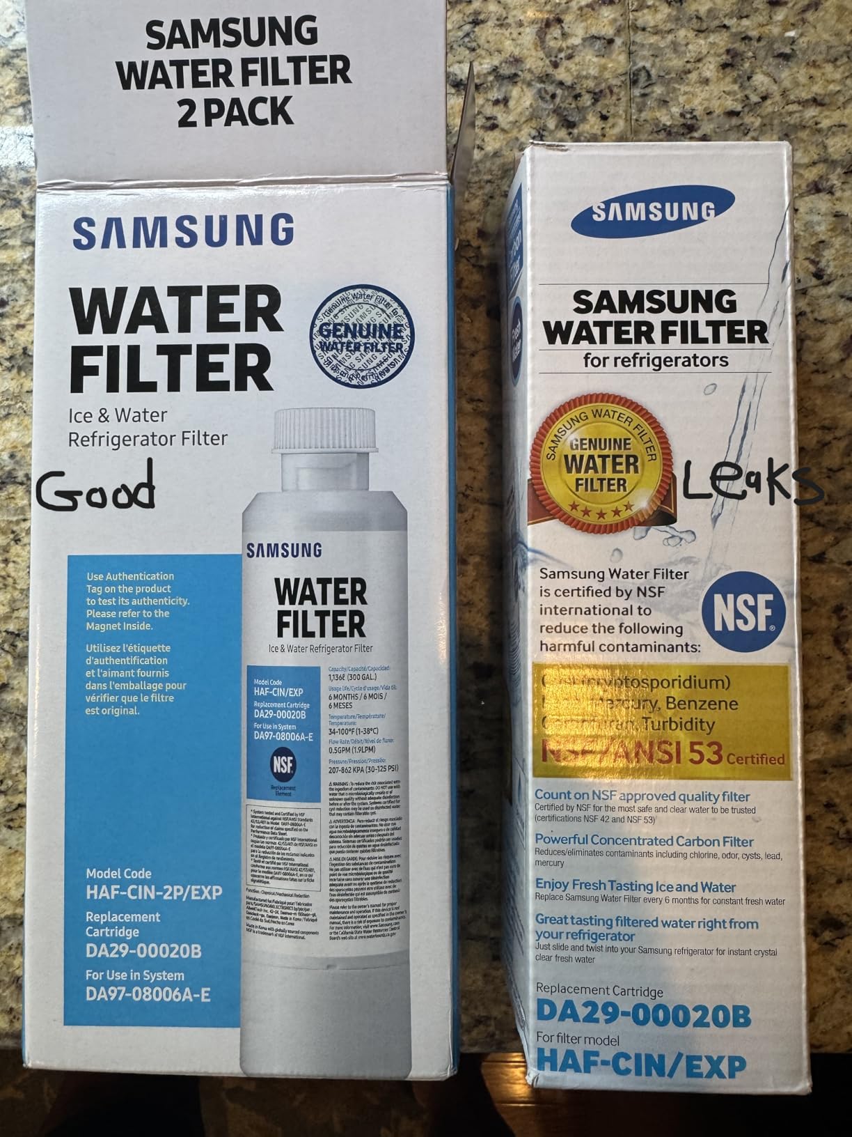 SAMSUNG Genuine Filter for Refrigerator Water and Ice, Carbon Block Filtration for Clean, Clear Drinking Water, 6-Month Life, HAF-CIN/EXP, 1 Pack customer photo 1