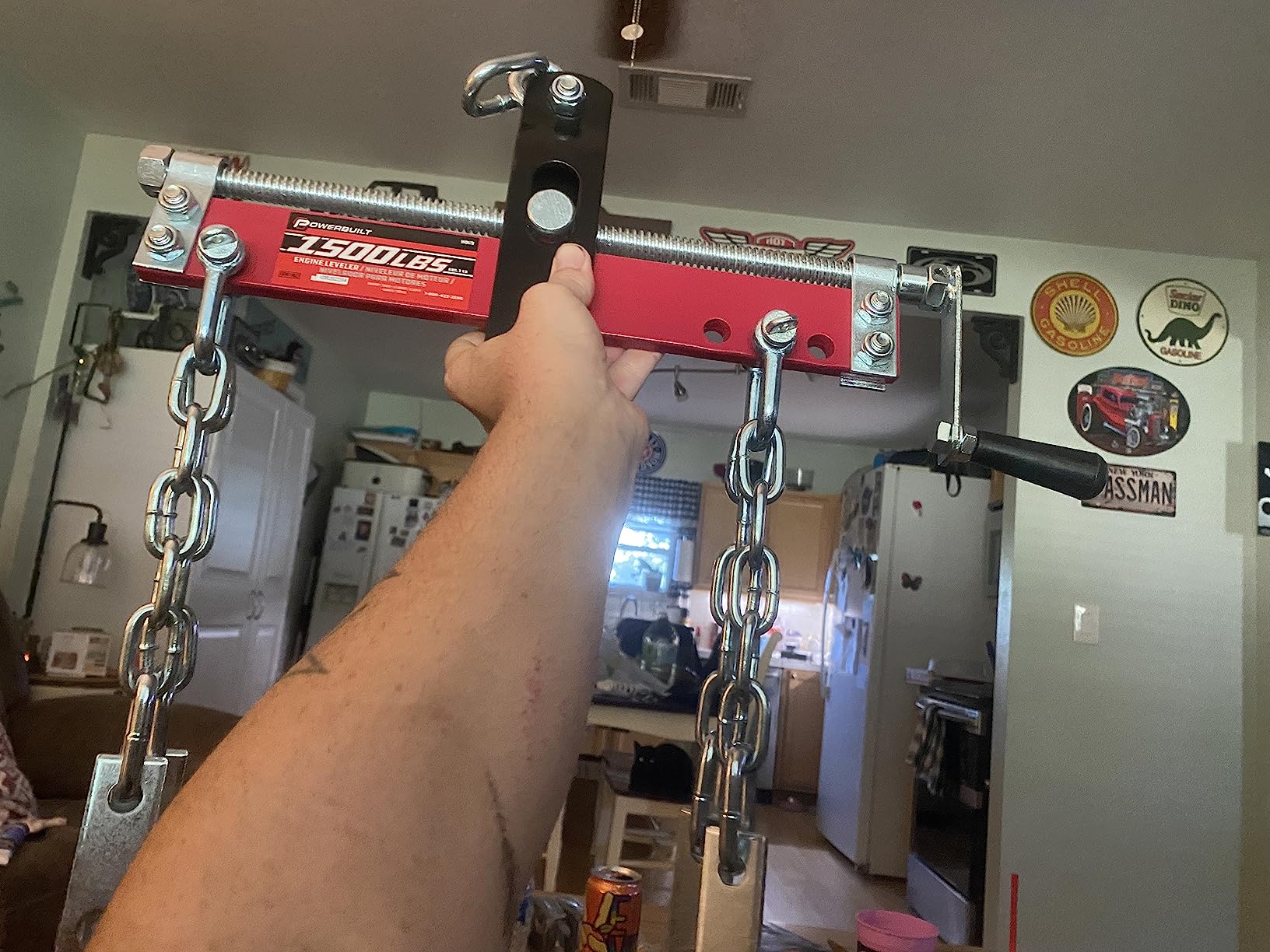 Powerbuilt Engine Leveler with Handle, 1500 Pound. 3/4 Ton Capacity, Four Point Mounting System, Adjust Engine Tilt - 640470 customer photo 1