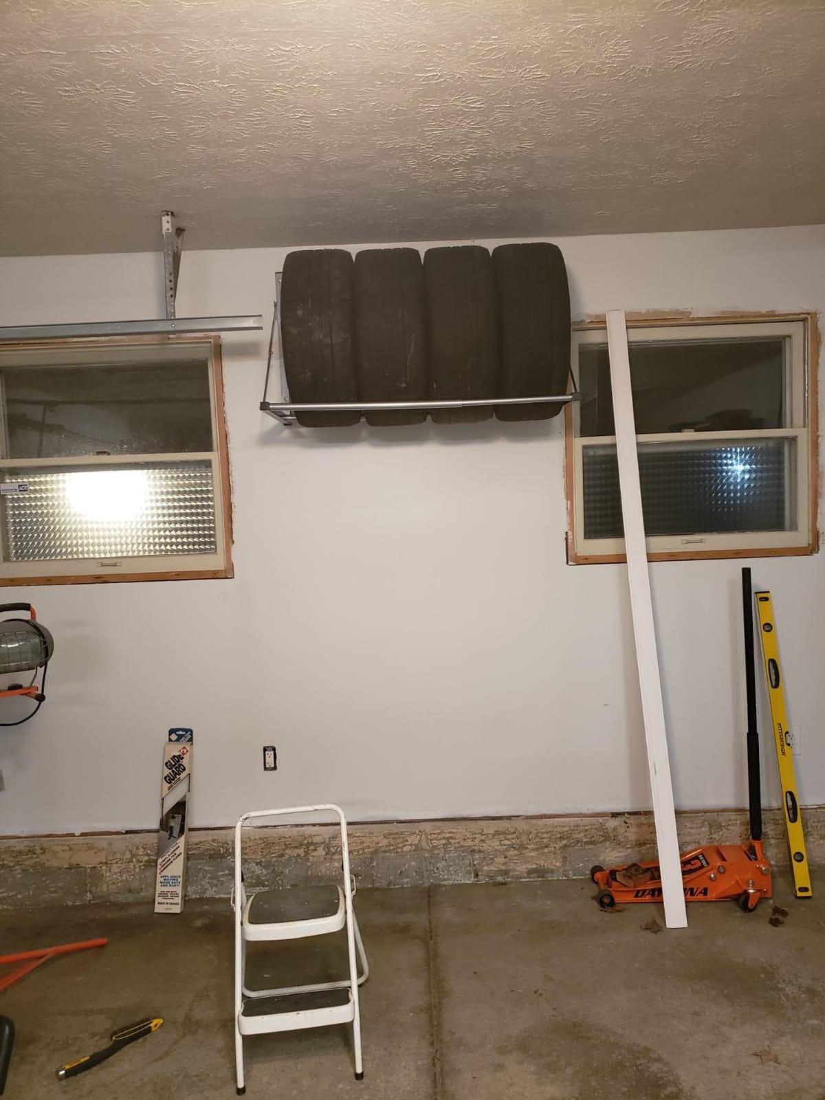 HyLoft Model 01012 Tire-Loft Multi Tire Storage System Rack, Adjustable Width of 36 Inches to 48 Inches, Holds Up To 375 Pounds, Red customer photo 1