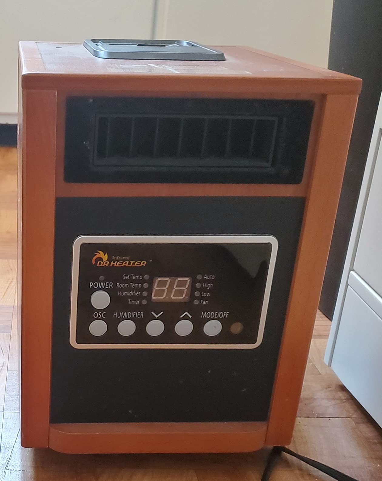 DR. INFRARED HEATER DR-998, 1500W Dual Heating Infrared Space Heater with Humidifier, Oscillation, Remote Control, Thermostat & Safety Protection, Cherry customer photo 2