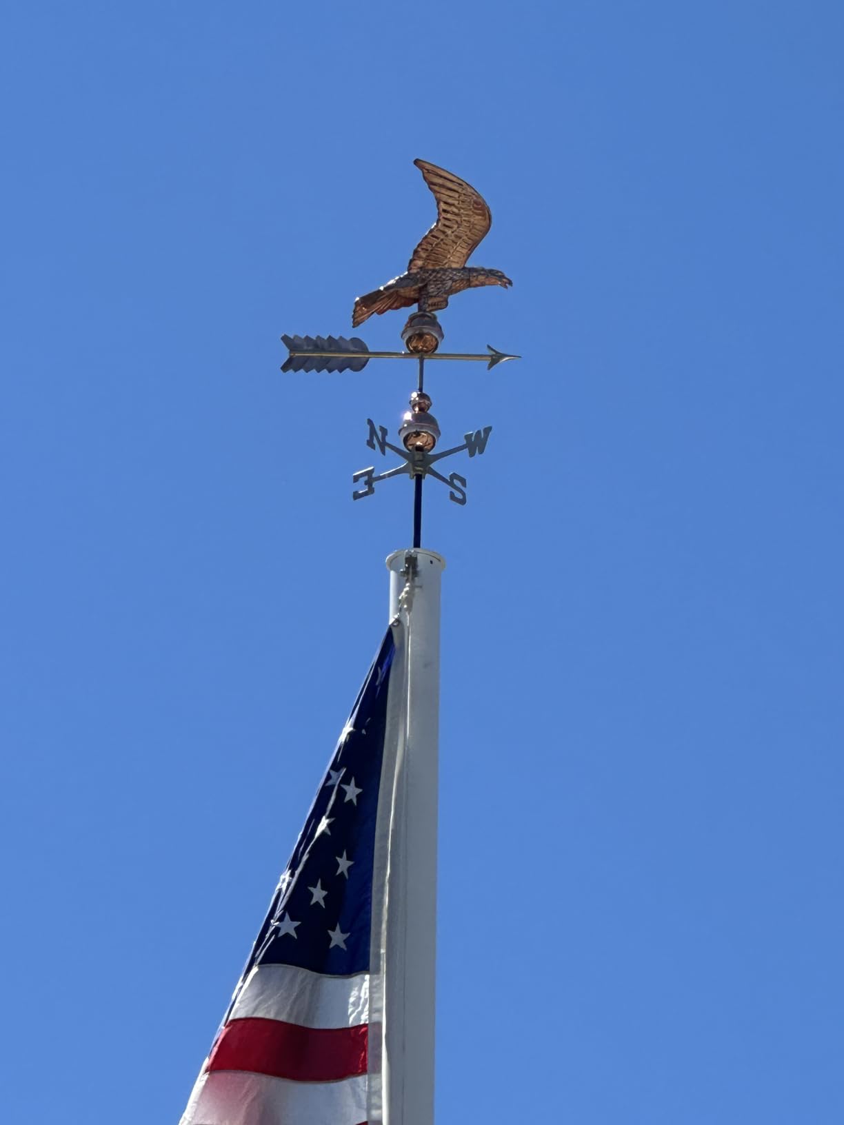 Good Directions Polished Copper Eagle Weathervane - Decorative Rooftop Accent for Barns, Homes, Sheds, and Cupolas - Durable & Handcrafted customer photo 1