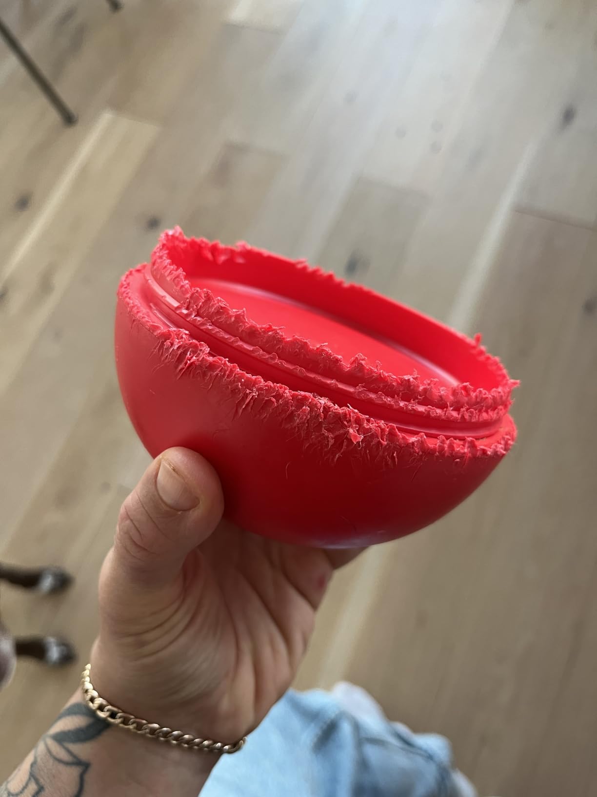 KONG Wobbler - Interactive Dog Toy for Treat Dispensing - Dog Slow Feeder for Healthy Eating - for Medium/Small Dogs customer photo 2