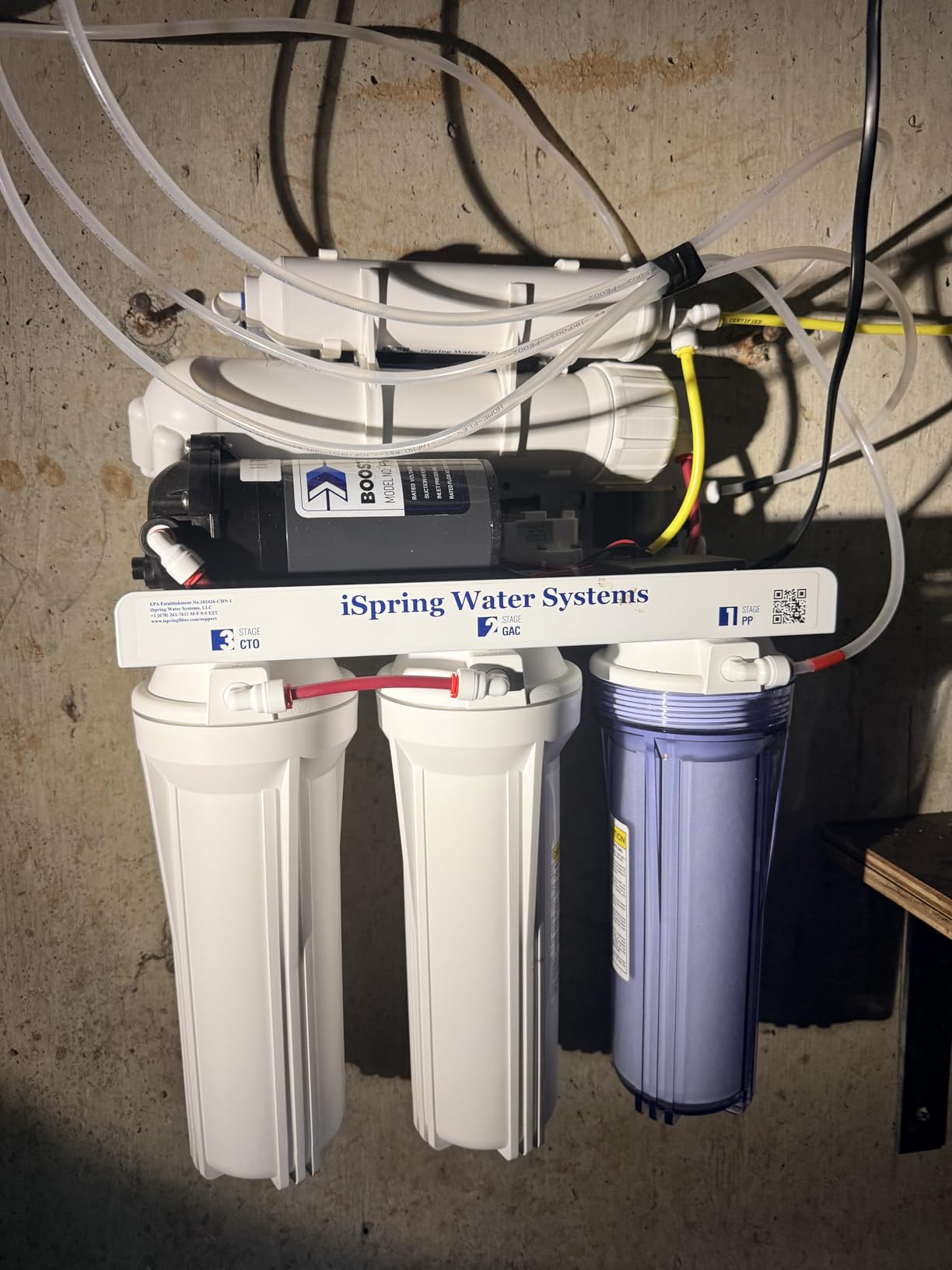 iSpring RCC7P-AK, 6-Stage Reverse Osmosis System Under Sink Alkaline Water Filter and Pump, RO Drinking Water Filtration System, Patented Top-Mounted Faucet Design for Easy Installation customer photo 2