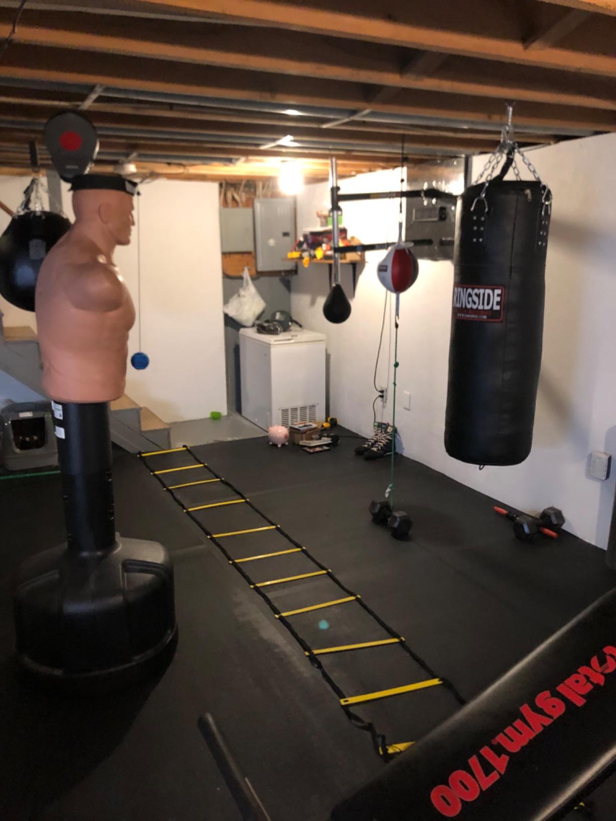 Ringside Leather Boxing Double End Bag - Speed & Reflex Punching Target with Bungee Cables for MMA, Muay Thai, and Striking Accuracy customer photo 2