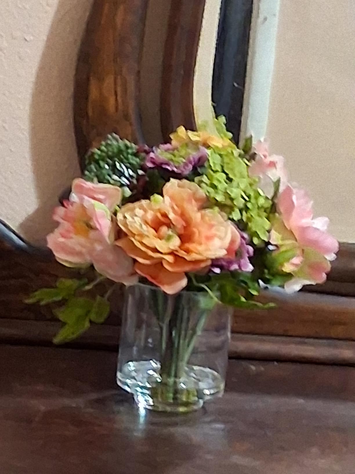 Nearly Natural 4665 Mixed Mini Peony Centerpiece Silk Flower Arrangement, 10