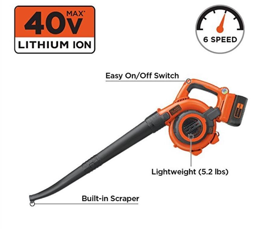 BLACK+DECKER Leaf Blower Cordless Leaf Vacuum and Mulcher Combo Kit (LSWV36) customer photo 2