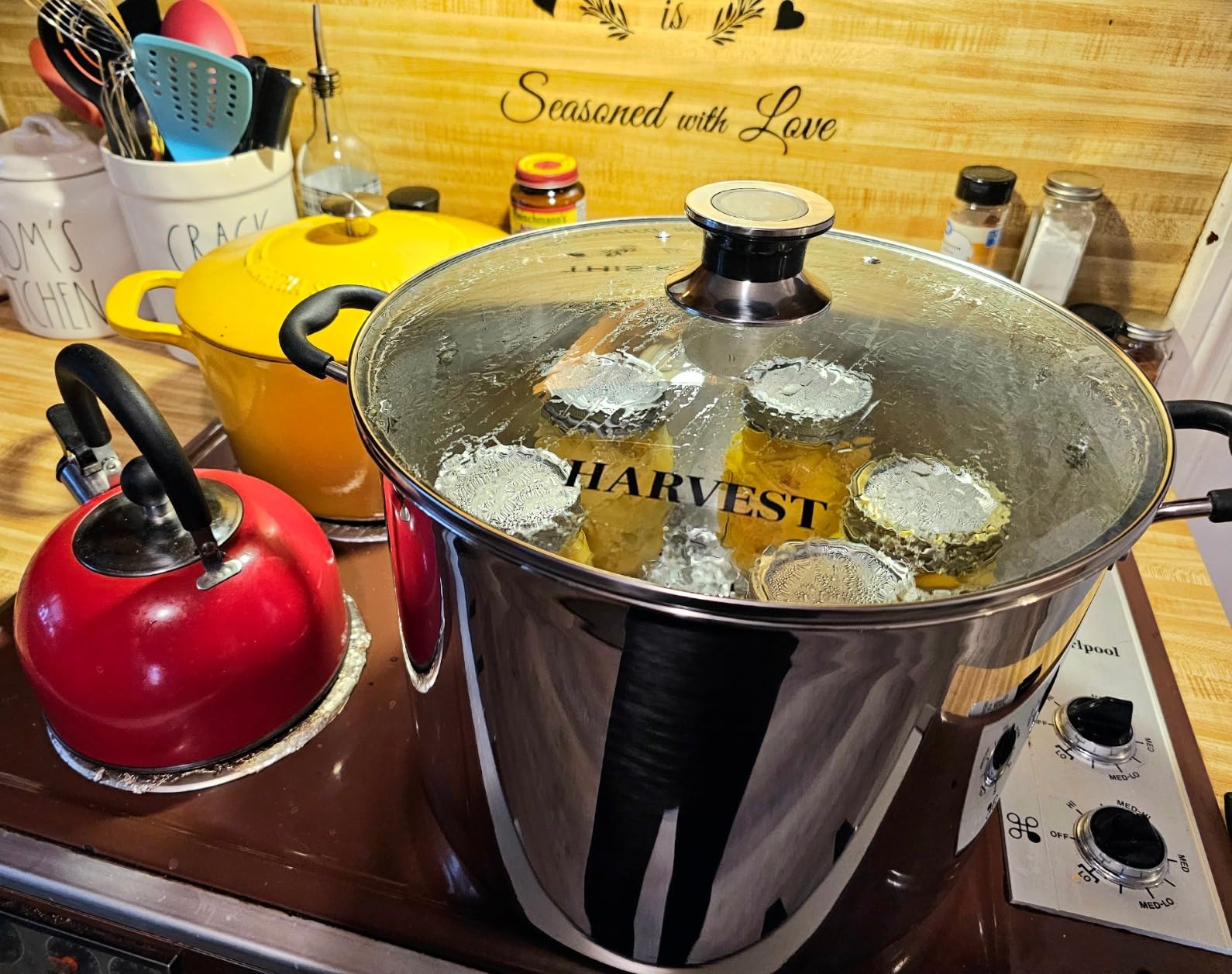 Harvest Stainless Steel 20 Qt Canning Pot with Rack | Water Bath or Steam Canning | Works on All Stovetops Including Induction, Glass, Gas (Stainless Steel Canner + Tools) customer photo 1