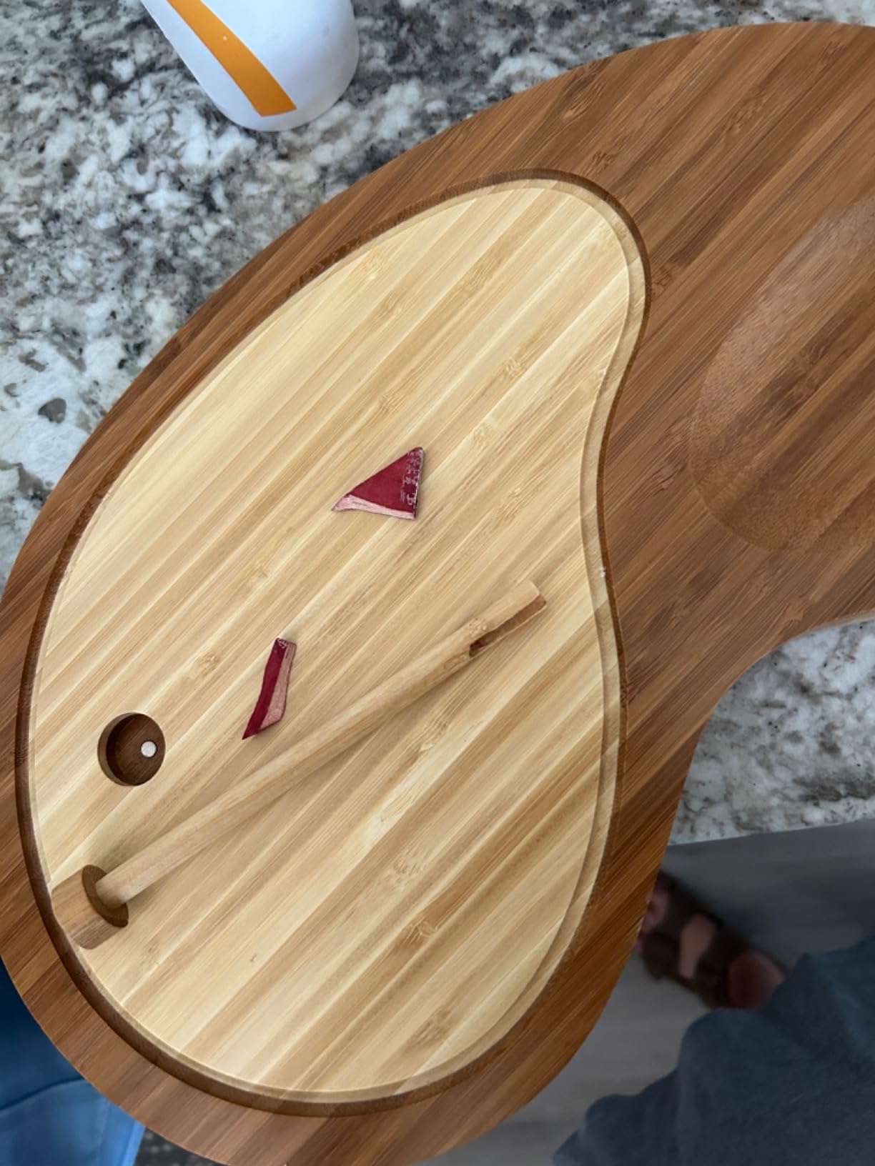 TOSCANA - a Picnic Time brand Sand Trap Cheese Board and Tool Set, Charcuterie Board Set, Wood Cutting Board with Cheese Knives, (Bamboo), Brown customer photo 1