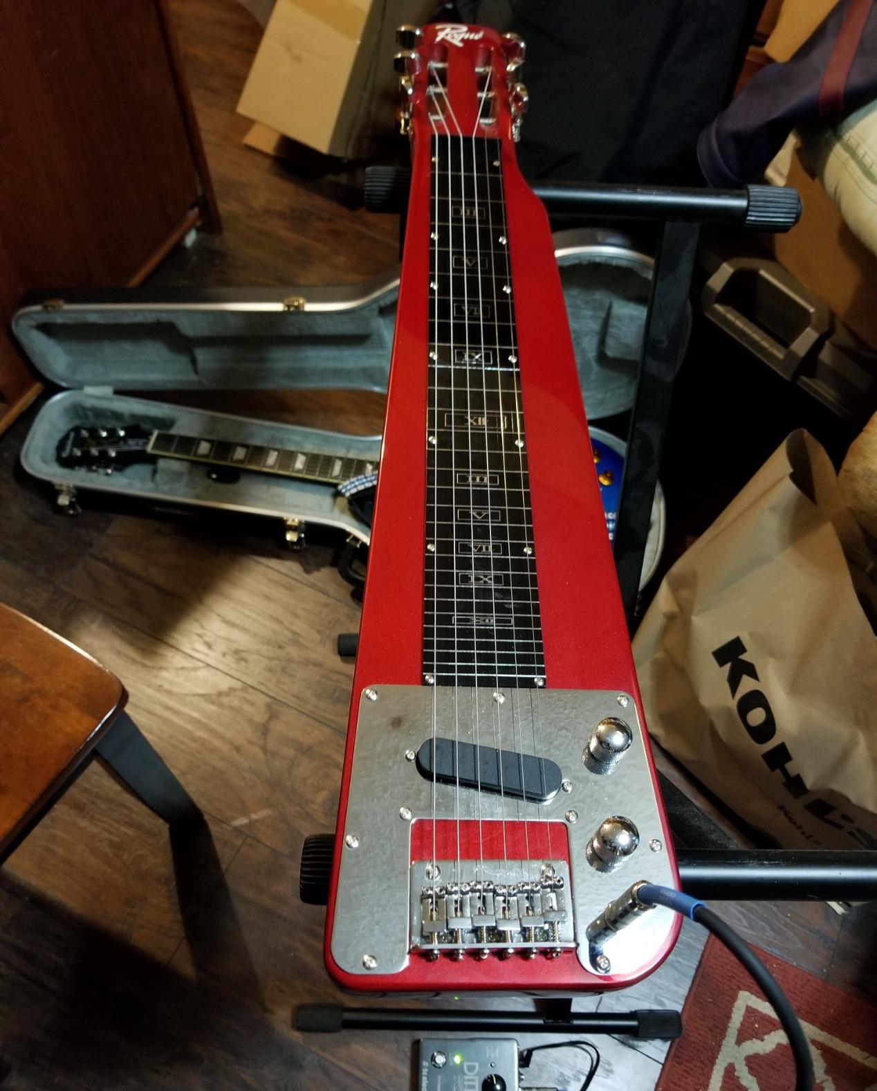 Rogue RLS-1 Lap Steel Guitar with Stand and Gig Bag Metallic Black customer photo 2