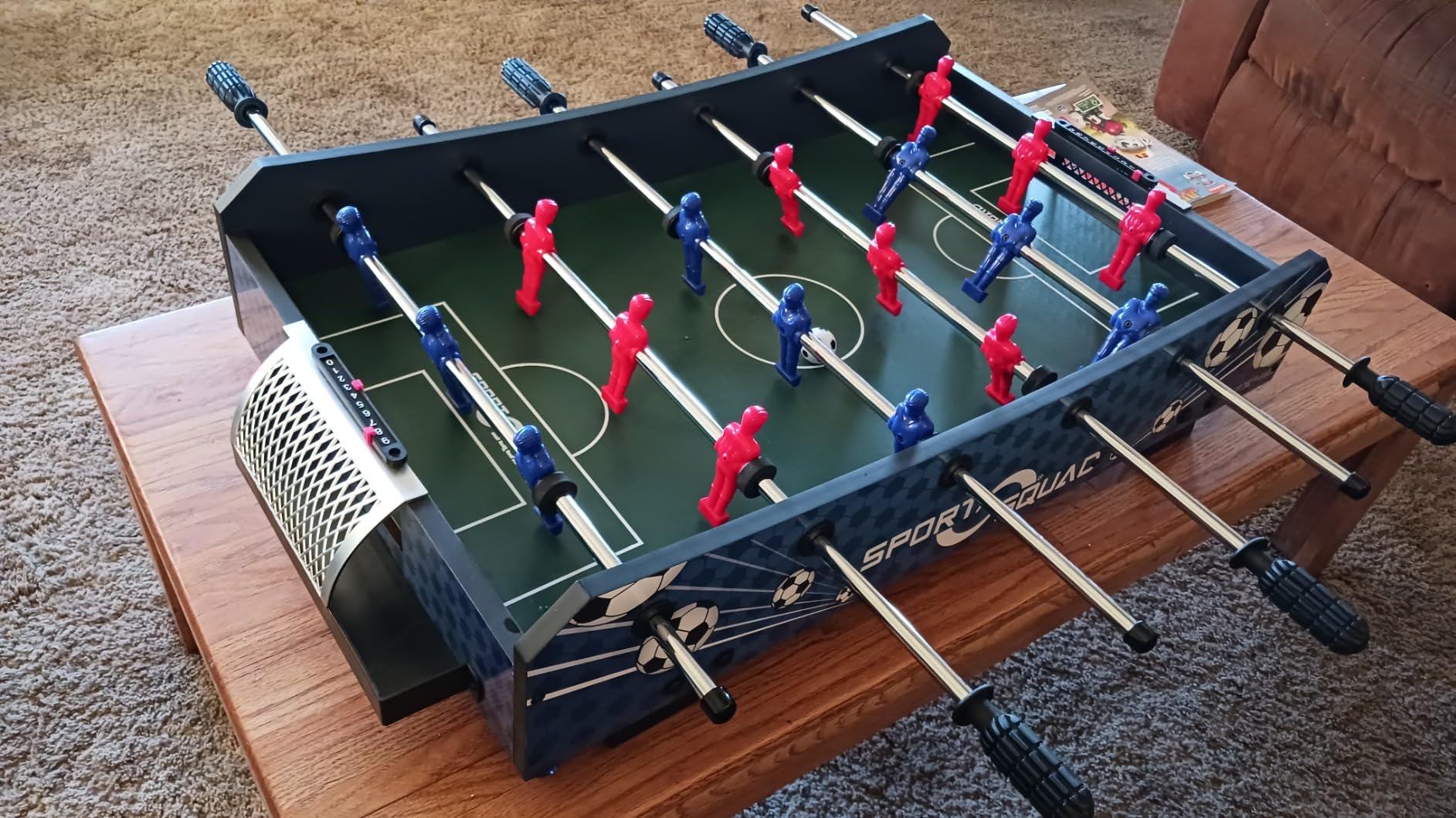Sport Squad Foosball Table - Soccer Table - Wood Foosball Table for Kids & Adults - Bar Game Table, Game Room for Home - Easy Assembly, Built Tough for High Volume Play customer photo 1