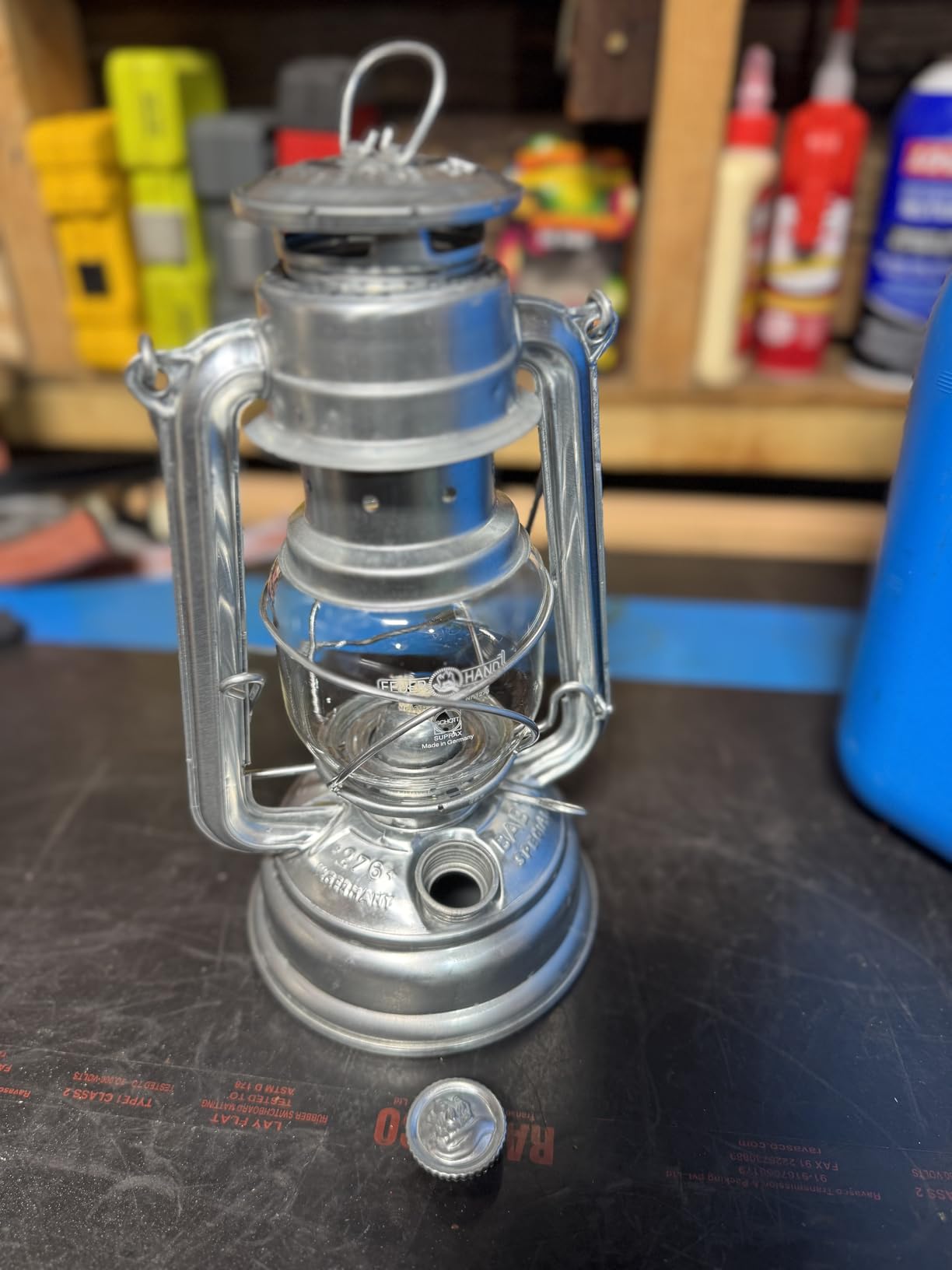Feuerhand Outdoor Kerosene Fuel Lantern, German Made Weather Resistant Baby Special 276 Galvanized Hurricane Lamp for Camping or Patio, 10 Inches, Unpainted customer photo 1
