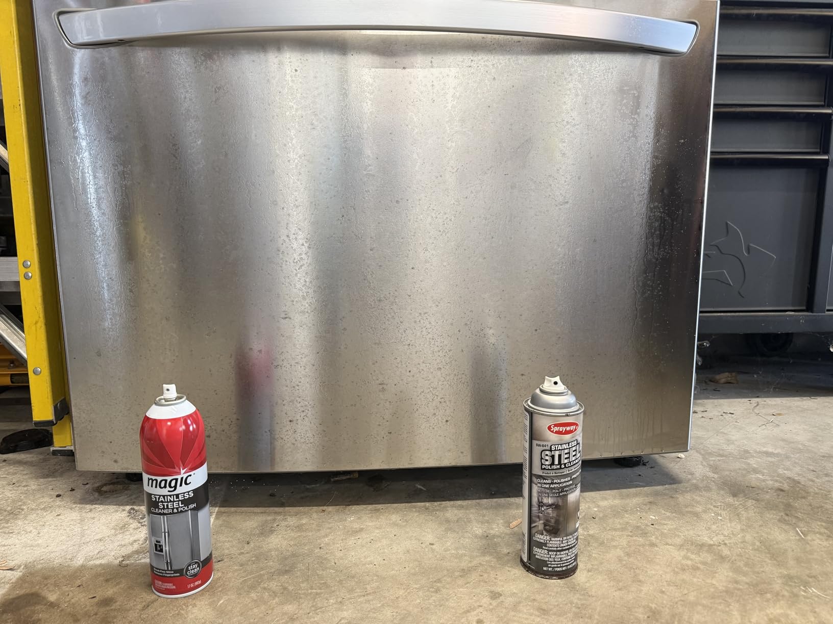 Magic Stainless Steel Cleaner Aerosol - 17 Ounce - Removes Fingerprints Residue Water Marks and Grease From Appliances - Refrigerator Dishwasher Oven Grill etc customer photo 1