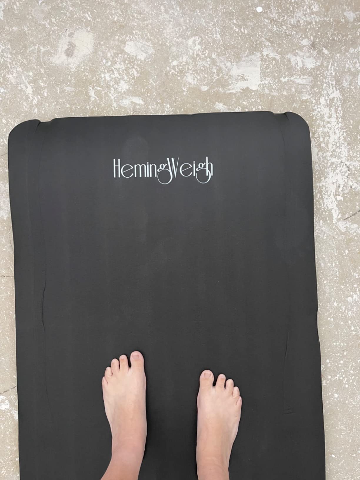 HemingWeigh 1 Inch Extra Thick Non Slip Yoga Mat - Exercise Mats for Home Workouts, Black (70