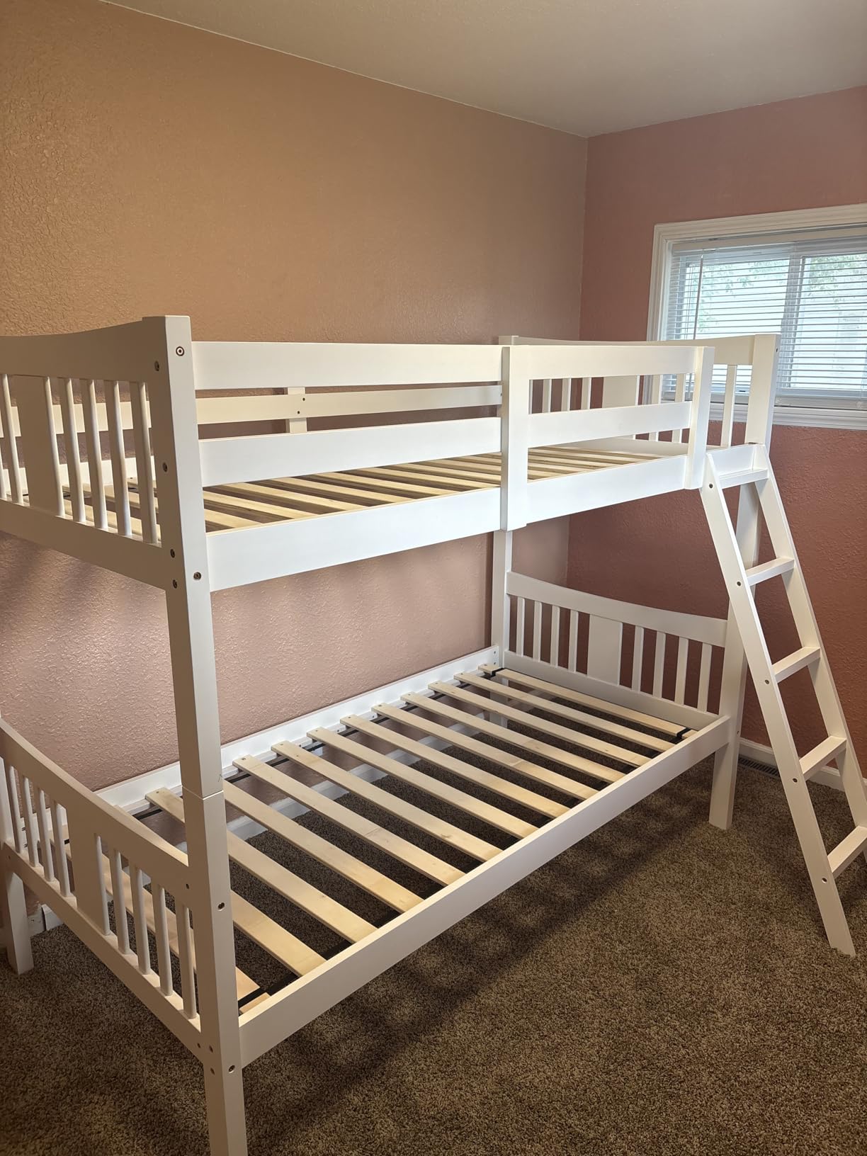 Storkcraft Caribou Twin-Over-Twin Bunk Bed, Navy | GREENGUARD Gold Certified, Wood Twin Bunk Beds for Kids Bedroom, Converts to 2 Individual Twin Beds, No Box Spring Required customer photo 1