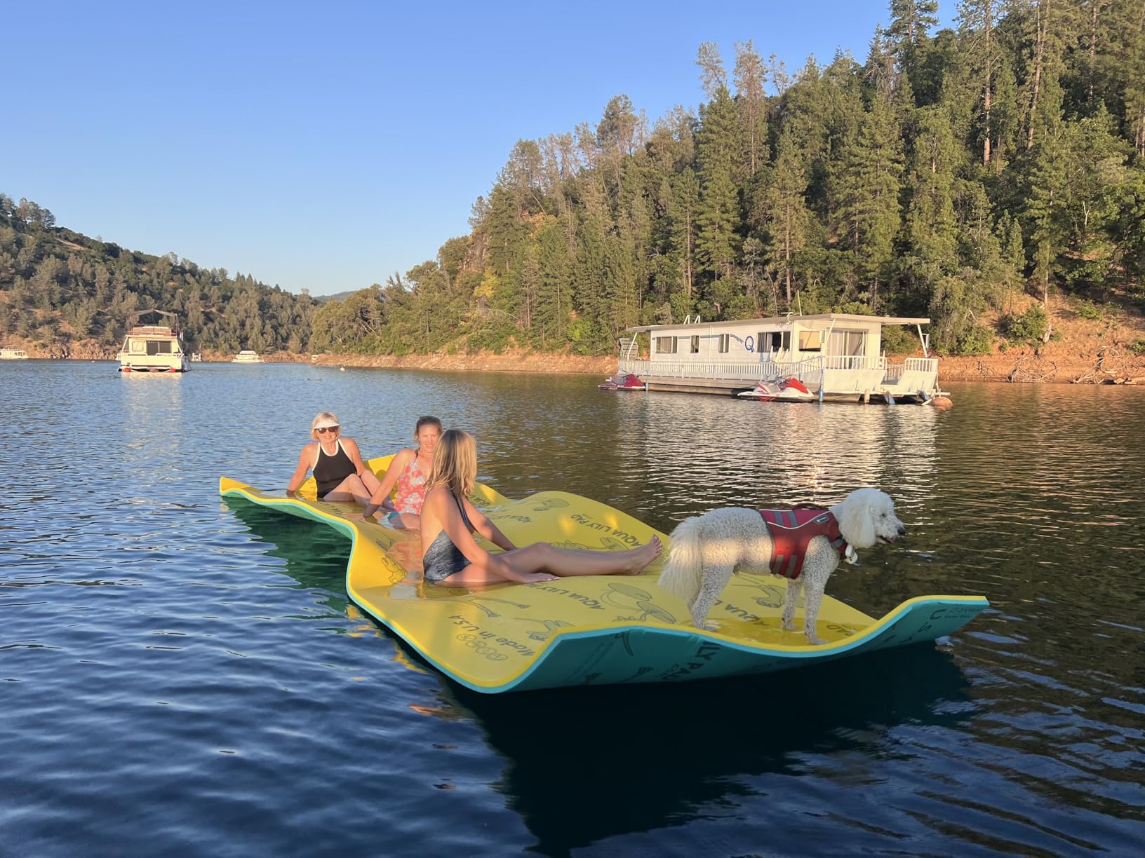 Original Floating Water Mat Island Float Layer FlexCore Green/Yellow Foam Raft, Made in The USA customer photo 2