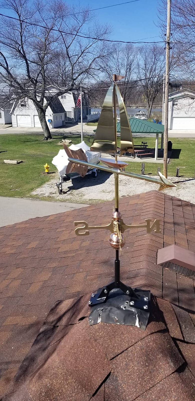 Good Directions 8803PR Sailboat Cottage Weathervane, Polished Copper with Roof Mount, Pure Copper customer photo 2