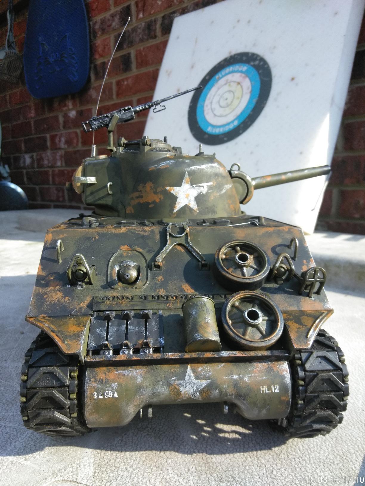 Heng Long 2.4Ghz TK6.0 1/16 Scale Radio Remote Control US M4A3 Sherman (105mm Howitzer) Tank Air Soft RC Battle Tank Smoke & Sound w/7.2v 2000Amh NiMh Battery Pack customer photo 1
